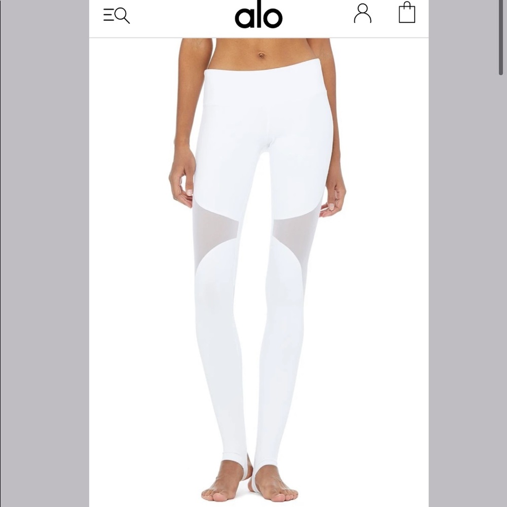 Alo yoga WHITE coast legging size medium